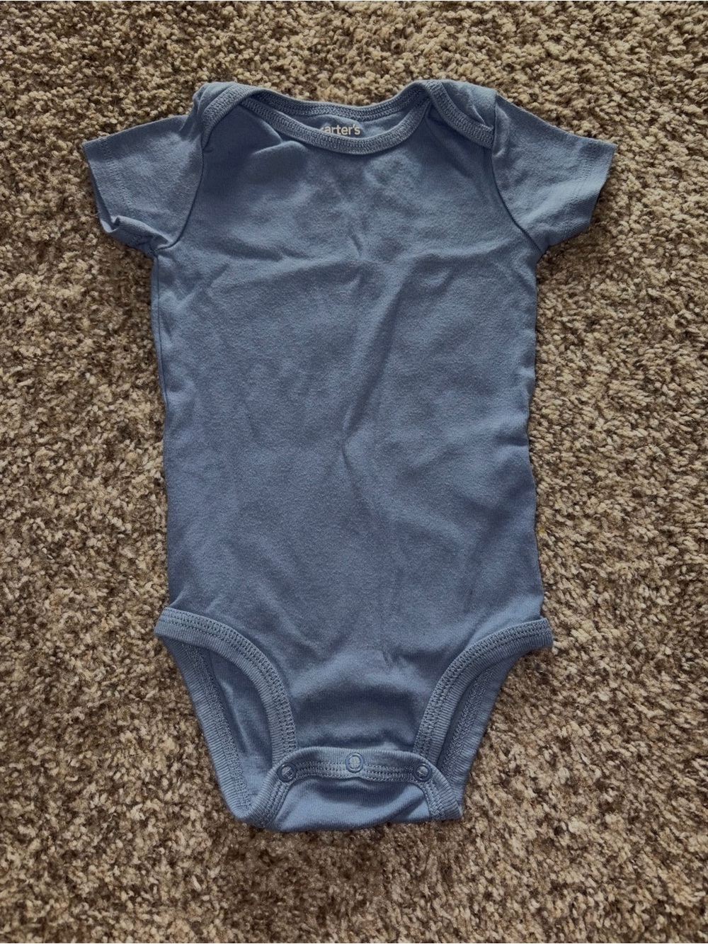 Carter's Light Blue Short-Sleeve Baby One-Piece